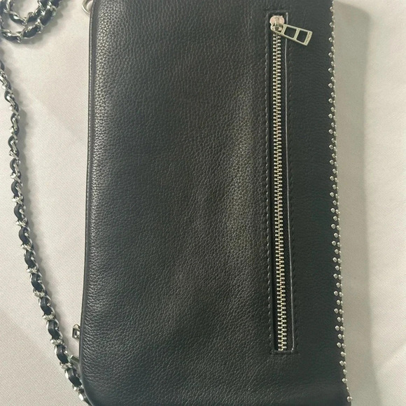 Zadig & Voltaire Rock Plumetis Noir Studded Bag - Picture 8 of 11